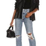 AGOLDE  90s Pinch Waist Hi-Rise Straight Ankle Button Fly Jeans Women 26 Backdrop Photo 0