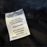 Vervet Flying Monkey Amie Black High Rise Straight Leg Ankle Jeans Raw Hem Button Fly Photo 7