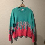 Beach Riot ๐ Callie Turquoise and Pink Fandango Flame Sweater Photo 1