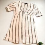 Jessica Simpson Women’s Striped V-Neck Puff Sleeve Mini Dress Photo 4