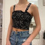 Japna Floral Smocked Cropped Tank Top Photo 1
