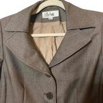 Le Suit  Womens Brown Lined Pockets Button Up Classic Blazer Jacket Size‎ 8 Photo 4