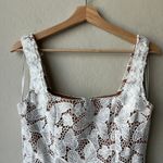Elliatt  Dress Lace‎ White Butterfly Sleeveless Square Neck Minidress Size Small Photo 3