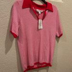 Philosophy NWT Red Striped Polo Short Sleeve Shirt Photo 1