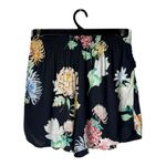 ZARA  Shorts Women Medium Black Floral Print‎ Pull On Whimsigoth Boho Cottagecore Photo 2