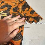 Nanushka Nilo Floral Short Sleeve Cropped Top Arte Povera Size Small Streetwear Orange Photo 6