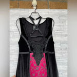 Cykxtees Sleeveless Maxi Dress Velvet Red Brocade VINTAGE 90's Y2K XL Black Photo 1