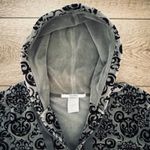 Y2K Vintage Women's Plus Size Velour Zip Up Hoodie Black Gray Mickey Mouse 2XL Photo 2