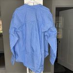 J.Crew NWT Étienne Oversized Shirt Striped Cotton Poplin Blue Photo 2