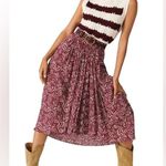 Ba&sh LENNY Printed Midi Skirt Purple Size M NWOT (b14) Photo 0