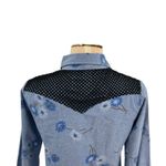 One Teaspoon Wild Saloon Chambray Shirt Top Button Down Floral Blue Size XS Photo 9