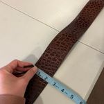 Omega Vintage 90s Brown Snake Skin Genuine Leather Wide Wrap Belt Size Medium Photo 6