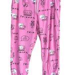 Friends pink velour pajama lounge pants size medium 8/10 Photo 6