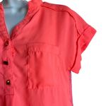 Umgee Women Top S Neon Orange Mixed Media Lace Girly Cottage Festival Vibrant Photo 5