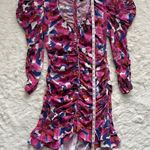 Isabel Marant Dress Mireya Ruffled Gathered Floral-Print Crepe Mini FR 38 / US 6 Photo 10