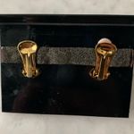 Kenneth Jay Lane Lions Head Door Knocker Clip On Earrings Gold Tone New Photo 2