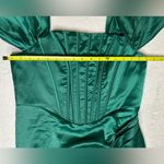 Green Satin Corset Mini Dress NWOT Size XL Photo 3
