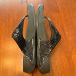 FitFlop  Women’s Electra Black Sequin Thong Flip Flops Sandals‎ Size 8 Photo 4