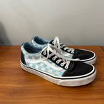 Vans  Old‎ Skool Lace Up Sneaker Blue White Black Checkerboard Suede Toe Skate W8 Photo 4