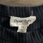 Open Edit Black Ribbed Tank - Size XXS Photo 3