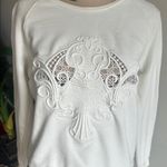 Lovers + Friends  Baroque Embroidered White Pullover Top Size XS Photo 3
