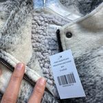 Mia & Tees Plaid Sherpa Paper Store Vest Size XL New w/ tags Black Photo 4