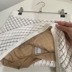 Meshki  White Knit Crop Top with Gold Buttons and skirt Photo 3
