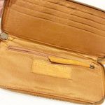 Free People Vegan Brown Distressed Wristlet Wallet Clutch All Around Zip Closure Photo 2