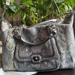 Coach RARE🔥AUTHENTIC  1961 leather Snakeskin/metallic leather zip top shoulder Photo 1