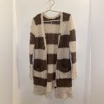 Free People  size small brown and cream striped maxi sweater Photo 1
