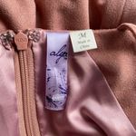 Alya  Blush Pink Microfiber Scalloped Dress Medium Photo 4