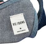 RE/DONE Denim Split-Front Racerback Minidress Dress Blue Size Medium Photo 10