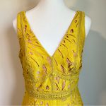 Anthropologie Maeve Gardenia Lace Column Sheath Dress Yellow Gold Size 6 Photo 4
