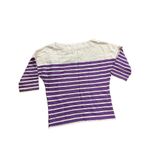 Lemlem purple white striped quarter sleeve merino blend shirt small Photo 1
