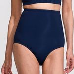 Lands' End New Lands’ End Women’s High Waisted Bikini Bottoms Size 14 Navy Blue NWOT Photo 0