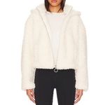 We Wore What NWT  Curly Sherpa Jacket in Ivory Photo 0