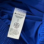 Athleta Midday Mid Rise Midi Poplin Skirt XL Varsity Blue Elastic Waist Pockets Photo 6