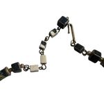 Vintage Japan Cloissone Enamel Flower Tube Bead Necklace Collar Choker 16" Photo 2