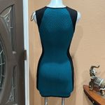 Gracia  teal and black bodycon short dress Photo 5