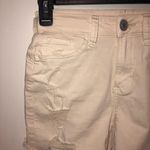 SO  curvy midi cream distressed jean shorts women’s size‎ 1/25 Photo 8