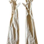 Vintage 1950s–60s White Opera Gloves with Pearl Buttons Size Small Photo 1