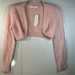 All in Favor  Soft Pink Cropped Sweater Photo 0