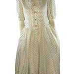 American Vintage  Shirt waist dress cream with hearts all over size small Photo 1