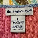 The Eagle’s Eye vintage women’s size large 90’s color block button front sweater Pink Photo 5
