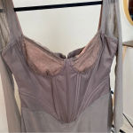 House Of CB House of‎ CB L  'Safran' Mocha Corset Midi Dress NWOT Photo 10