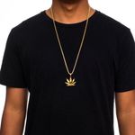The gold gods 4/20 Mary Jane Necklace Cannabis  Photo 2