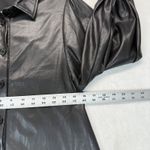 ZARA  Faux Leather Shirt Dress Puff Sleeve Button Front XS‎ Photo 1