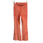Aerie Groove On Small Ribbed Corduroy Flare Pull On Velour Pants NEW in Orange Photo 1