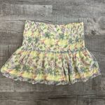 Harper Wren Yellow Floral Smocked Mini Skirt Ruffle Hem Pastel Cottagecore Sz M Size M Photo 5