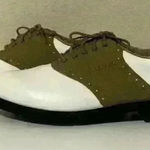 FootJoy  Golf Shoes Womens 10M Cleats Green Joy Vintage Retro Golfing Classic Photo 0